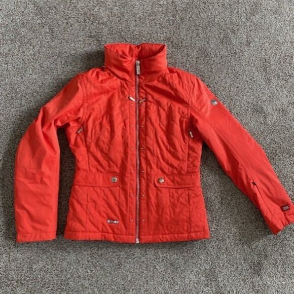 VINTAGE Y2K Spyder Xtl 10000 Ski Snowboard Winter Jacket Coat Coral Orange Sz 8 - Picture 7 of 16